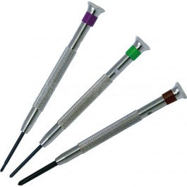 3 Set of chrome plated philips screwdrivers