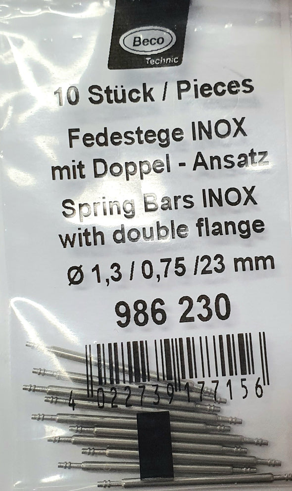 Spring Bars 10 Pack double flange 23mm